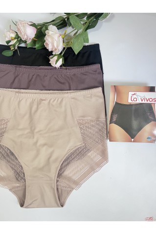 Ультратонкі трусики сліпи із легкою утяжкою La Vivas 10165 висока посадка